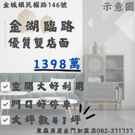 金湖臨路金店面 金門房屋土地