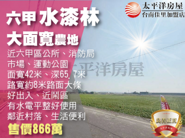 六甲水漆林近3分農地 佳里買房買地