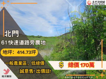 北門61快速道路旁農地｜台南佳里農地