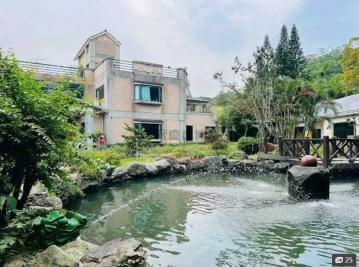 中壢社區大樓 桃園龍潭知名宴會館~漂亮庭園造景漁池