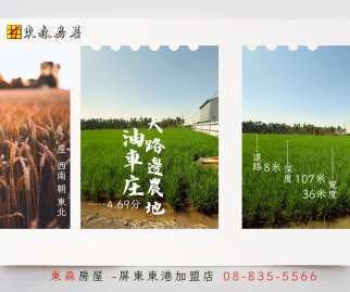 油車庄大路邊農地 東港買房推薦