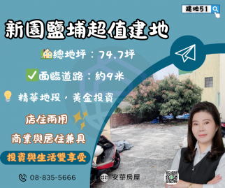 新園鹽埔超值建地 琉球房地女神