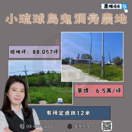 小琉球烏鬼洞旁農地 琉球房地女神