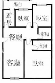 桃園華廈大樓後站商圈美力城邦國美館三房平面車位