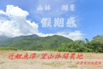 花蓮房仲推薦 1山林、湖景、假期感1近鯉魚潭望山附建照農地