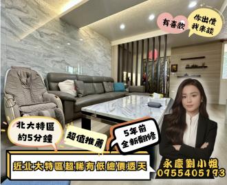近北大特區 超稀有大地坪優質透天 屋況極優 中路大樓推薦