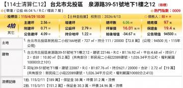 台北法拍專家 台北市北投區泉源路39-51號地下1樓之12