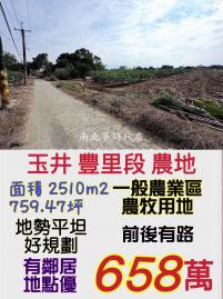 南科買房買地 玉井豐里平坦一般農地