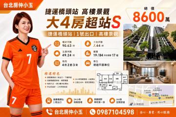 台北房仲小玉 橋頭捷運 超站S 到站即到家