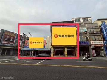高雄店面三角窗 鳳山大東文化藝術中心雙捷運站面寬約19米雙店面