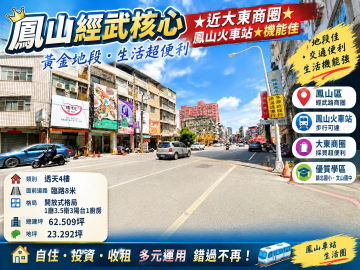 ?【鳳山經武核心】★近大東商圈★鳳山火車站★機能佳