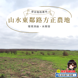 山水東鄰路方正農地　★澎湖房地產★土地房屋買賣租賃