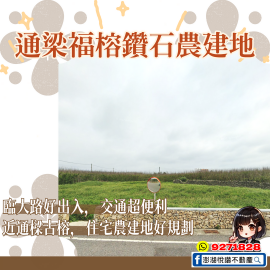 通梁福榕鑽石農建地　★澎湖房地產★土地房屋買賣租賃