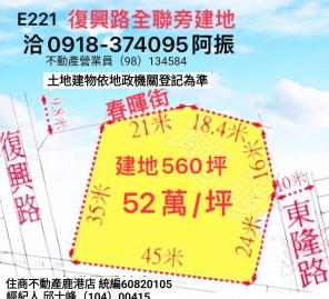鹿港建地市中心建地二E221